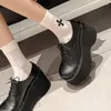 Dress Shoes Women Mary Janes Platform Wedges Spring 2024 Designer Lace-Up Casual Pumps Female Zapatos Para Mujeres