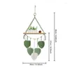 Tapestries Wooden Wall Shelf Bohemian Macrame Leaf Display Stand Room Decor Flower Pot Organizer Hanging Shelves Home Decorations