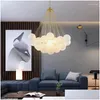 Kroonluchters Moderne Glazen Kroonluchter Verlichting 19/37 Ballen Zwart Goud Led Hanglamp Voor Eetkamer Woondecoratie Drop Delivery Dhqhw