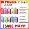 원본 JEX 15000 퍼프 10color 일회용 vape e-cigarettes vapes 전자 장치 사전 채워진 vape 대 퍼프 15k 퍼프