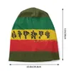 Berretti Bandiera dell'Etiopia con Skullies amarico etiope Berretti Berretti invernali caldi Donna Uomo Cappello lavorato a maglia Unisex Rasta Giamaica Cappelli con cofano