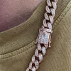 Hip Hop Tennis ketting ketting Mens Iced Out Baguette Vvs Diamond Cubaanse ketting 12mm Sterling Zilver Cubaanse Miami Square Link Chain