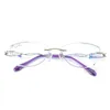 Óculos de sol quadros diamante aparamento óculos moda feminina puro titânio screwless eyewear feminino