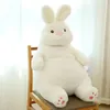 Giant Lazy Rabbit Dolls Soft Plush Söt Vit Bunny Animal Toys Baby Sleep Pillows Cushion Kids Girl Birthday Present Kawaii Decor 240202