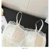 Women's Tanks Sexy Camisole Female Spaghetti Strap Lace Patchwork Backless Tank Top Women With Built In Bra Solid Sling Vest Summer Dropship