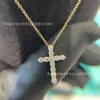 Designer TiffanyJewelry Tiffanybracelet T Family Cross Collier Full Diamond Cross x Cross Pendant Unisexe