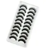 100 Paar Multipack 3D-Wimpern aus weichem Nerzhaar, handgefertigt, flauschige lange Wimpern, natürliche Augen-Make-up-Tools, Faux H13 E08 240126