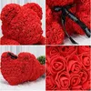 2540cm mother Valentines Day gift home decoration foam rose bear with a box of girlfriend artificial flowers 240122