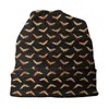 Boinas de boina de Halloween Bat Bat Patternd Beanies Caps For Men Mulheres Unissex Hip Hop Inverno de malha quente Chapéu de capô adulto