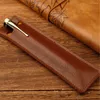 Sign Pen Cover Protective Sleeve Handcraft Desktop Organizer PU Leather Pencil Case Gifts High-end Waterproof