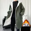 Men's Jackets 2024 Winter Coat Men Hooded Thick Fashion Windbreakers Casual Plus Size M-3XL