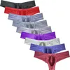 Mini bikini boxer da uomo in seta lucida da uomo sexy intimo Calzoncillos Enhance Pouch bikini boxer mutandine 240117