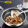 Pans Cookware Manufacturer Wholesale Honeycomb Nonstick Cooking Pan Skillet Triply Stainless Steel Non Stick Deep Frying