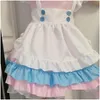 Grundlegende Freizeitkleider Frauen Schöne Maid Cosplay Kostüm Süßes Lolita Kleid Langarm Kellner Party Niedliches japanisches französisches Outfit Dro Dhtup