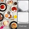 Servis uppsättningar Tall Fruit Bowl Tray Servering Plate Cake Pan Ceramic Stands Porcelain Basket Dessert Tillbehör Torkad festskål