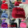 Car Seat Covers Universal Cover Protector Cushion Soft Fuzzy Front Rear Pad Mat Plush Set