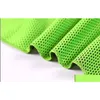 Titanium Sport Accessories Cooling Towel 100Pcs 30X90Cm Ice Cold Sports Opp Bag Summer Sun Stroke Exercise Polyester Soft Breathable D Ote6U