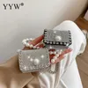 Bling Strass Perle Chaîne Ceinture Mignon Mini Sacs Pour Femmes Qualité Longue Gland Ceinture Sac Diamant Épaule Messenger Sac Bourse 240125