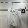 Женские блузки 2024, модная рубашка из чистого хлопка с длинными рукавами и разрезом на плечах, рубашка из чистого хлопка 0109