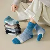 Chaussettes pour hommes 1 paire de velours de corail chaud sommeil doux épaissi hiver coton moelleux pour adultes