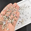 100/200PCS Platte bodem Mini Kristal Wit Gemengde vorm Nail Art Strass Hoge kwaliteit Glassteen 3D Manicure DIY Decoratief 240202