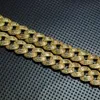Heißer Verkauf 925 Silber Armband mit verstellbarer 18mm Gold Hip Hop American Fashion Hiphop Halskette
