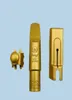 Profissional tenor soprano alto saxofone bocal de metal chapeamento ouro sax boca peças acessórios tamanho 5 6 7 83222666