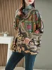 Winter Fashion Knitwear Women Luxury Loose Printed Diamond Plus Size Sweaters Ladies Vintage Warm Pullover Classic Casual Jumper 240124