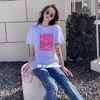 2024 NOWA TRANDY MARDY MARDY LUO TOTEM TOTEM Krótkie rękawowe męskie i kobiety w tym samym stylu LUo Yiwei T-shirt Casual Short Sleved Trendy Instagram