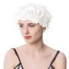 Berets Chuveiro de seda para proteções de cabelo Confortável Sleep Bonnet Longo Grosso Trança Cuidado