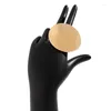 Cluster Rings Exaggerated Large Metal Round Shape Ring Simple Statement Jewelry Women's Accessories Female Chunky Finger