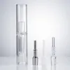 CSYC NC020 Glass Water Bong Bubbler Pipe Super Big About 20cm Length OD 38mm Tube With 14mm 19mm Titanium Nail Smoking Pipes