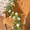 PARTY JOY Fleurs Artificielles Soie Rose Gypsophile Guirlande Faux Eucalyptus Vigne Plantes Suspendues pour Mariage Maison Fête Artisanat Décor 240130