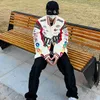 Men's Jackets Heavy Industry Embroidery Splicing Hip Hop Loose Motorcycle Racing Suit Couple Jacket Baseball Coat