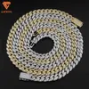 2024 LIFENG Fashion Custom Jewelry Hot Selling Gold Cuban Link Chain 925 Sterling Silver White Yellow Hip Hop Cuban Chain Halsband