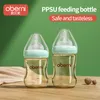 Oberni 150ml180ml PPSU Imiterade Breast Baby Milk Bottle Set Anti Bloating 06 Född med resistent mot fallande 240131