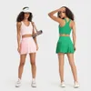 Lu Align Women Tennis Golf Sports High midja veckad kjol inbyggd ficka antislip utomhus jogging fitness shorts citron ll jogger lu-08 2024