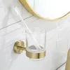 Toothbrush Holder Stainless Steel Toothbrush Tumbler Cup Holder Wall Mount Bathroom Hardware Accessores 240118