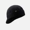 Czapki czapki/czaszki projekt mody męski jesień zimowy elegancki wełna mieszanka ciepła dzianina kapelusz męski Y2K Streetstyle Hip-Pop Cap Gentlemen YQ240207
