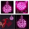 Dekorative Objekte Figuren Leuchtreklame LED-Leuchten betrieben echtes Schlafzimmer Wanddekor Kunst Brief Bar Büro Abend Party Urlaub Chr Dh23E