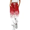 Damesbroek Dames Kerstmis Losse joggingzakken Hoge taille Sport Fitness Comfy joggingbroek Outdoorbroek Dames joggingbroek