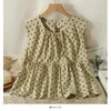 Women's Blouses Female Blouse Round Neck Edible Tree Sleeveless Polka Dot Vest Shirt Summer Loose Tops Pullover