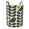 Sacos de lavanderia Orla Kiely Cor Escura Cesto Grande Cesta de Armazenamento de Roupas Escandinavo Flor Scandi Retro Toy Bin Organizador para Berçário