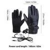 Gants chauffants électriques 2 pièces gants chauffants d'hiver pour les mains de moto Plug And Play femmes gants de ski chauffants Sports de plein air 240124