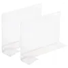 Hooks Transparent Clothing Divider Wood Shelf Organizer för klädtröjor Dividers garderob Organisation Lagringsmaterial