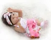 NPK 47cm 출생 Bebe Doll Reborn 아기 소녀 인형 황갈색 피부 전체 실리콘 목욕 장난감 인형 선물 240129