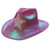 Bérets Chapeau haut élégant Fedora Festival musical Sequin Bachelorette Party Props