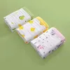 Bebé linda manta de dibujos animados 100 algodón primavera verano nacido 6 capas gasa suave absorbente torre de baño swaddle toallitas de ducha 240127