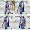 Women's Trench Coats Womens 2022 Spring Autumn Overcoat Expert Nation Style drukowania długiego rękawu płaszcz Kobiety Podstawowy Ziemi