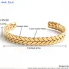 Bracciale MHS.SUN Braccialetti con polsini aperti in acciaio inossidabile Semplicità Oro Argento Colore Larghi Uomini Donne Regali di gioielli per feste quotidiane